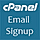Cpanel Email Signup Plugin