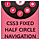 CSS3 Fixed Half Circle Navigation