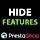 Hide selected features on Prestashop product page