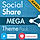 Indeed Share Mega Theme Pack (Social Share&Locker Pro Add-On) WordPress Plugin