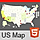 Interactive US Map - Clickable States / Cities