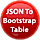 JSON To Bootstrap Table - jQuery Plugin