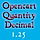 Opencart Quantity Decimal Masic