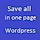 Save All In One Page WordPress Plugin