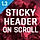 Sticky Header on Scroll WordPress Plugin