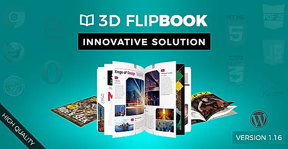3D FlipBook WordPress Plugin