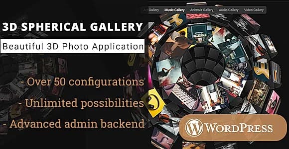 3D Spherical Gallery - WordPress Plugin