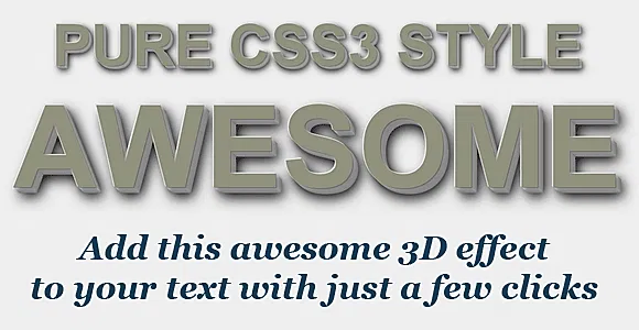 3D Text Effect - CSS3