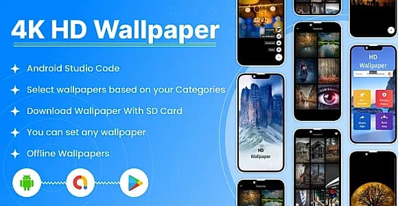 4K HD Wallpaper Offline | Wallpaper HD - Offline | Android App | Admob Ads