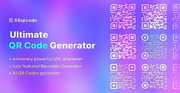 66qrcode - AI QR Codes & Barcodes Generator & URL Shortener (SAAS)