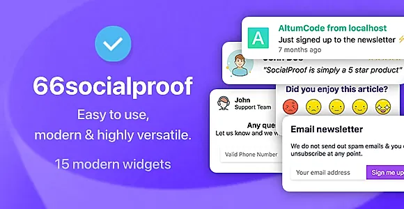 66socialproof - Social Proof & FOMO Widgets Notifications (SAAS)