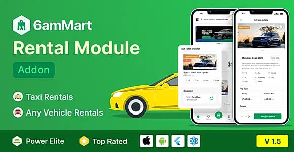 6amMart Car Rental Module Addon