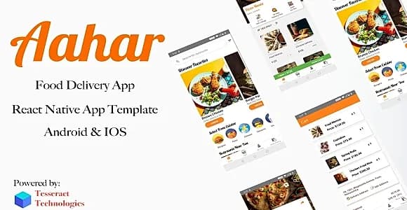 Aahar - Food Delivery App - React Native Template for Android & IOS