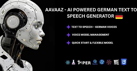AAVAAZ - AI Powered German Text To Speech Generator