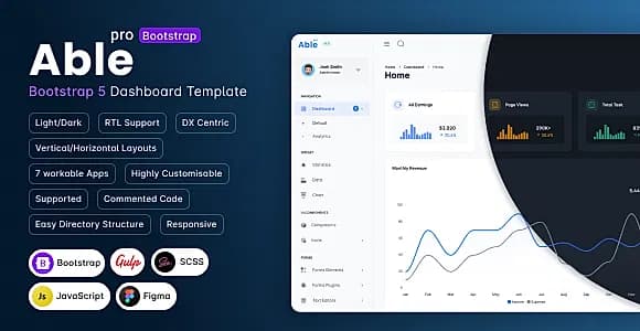 Able Pro Bootstrap Admin Dashboard Template