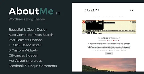 AboutMe WordPress Theme