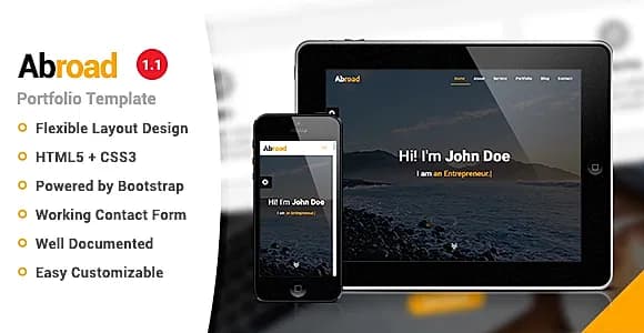 Abroad - Personal Portfolio Template