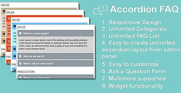 Accordion FAQ extension for magento