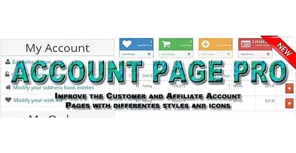 Account Dashboard Pro - Opencart Plugin