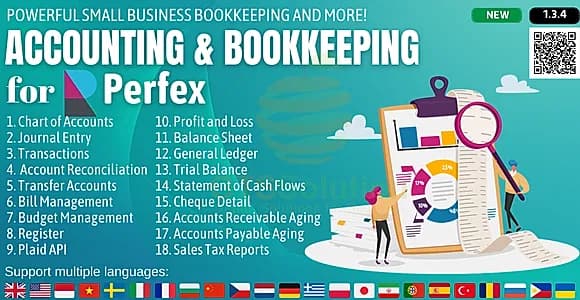 Accounting and Bookkeeping module for Perfex CRM