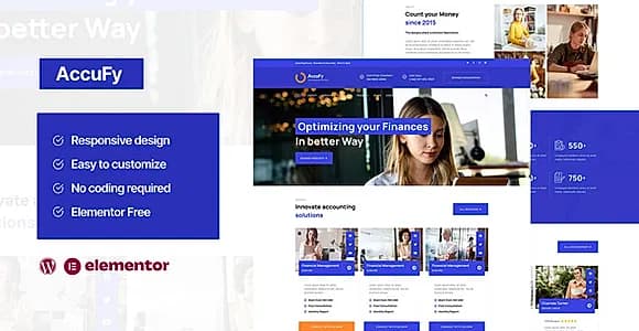Accufy - Accounting Consultant Service Elementor Template Kit