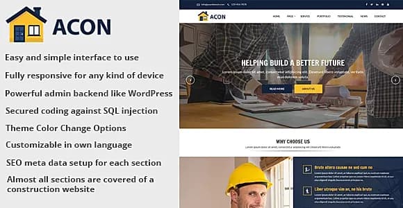Acon - Architecture and Construction Website CMS