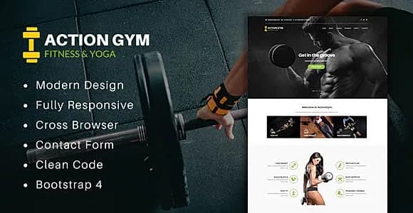 Action Gym - Responsive Gym & Fitness HTML Template