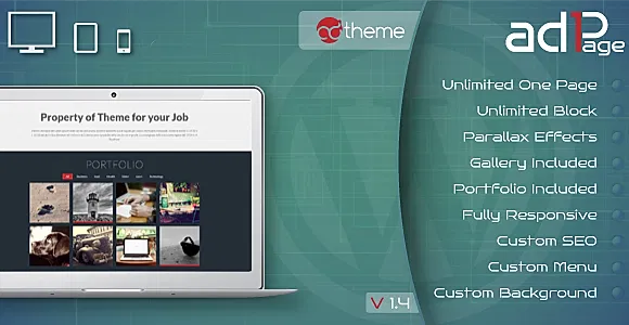 AD ONE PAGE WordPress Plugin