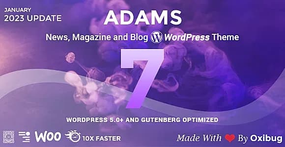 Adams Magazine WordPress Theme