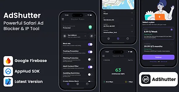 AdBlock, SpeedTest & IP Tool iOS App