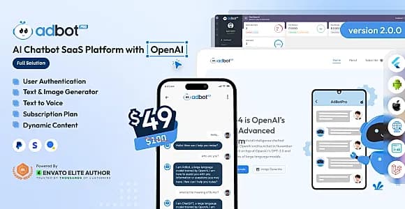 AdBot Pro – AI Chatbot SaaS Platform with OpenAI Full Solution