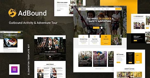 AdBound – Outbound Activity & Adventure Tour Elementor Template Kit