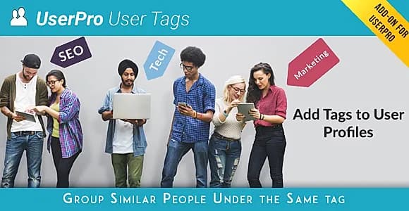 Tags add-on for UserPro WordPress Plugin