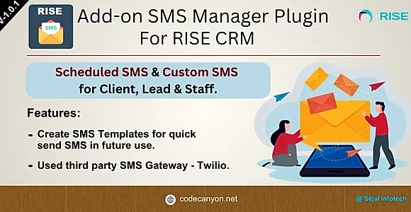 Add-on SMS Manager Plugin for Rise CRM