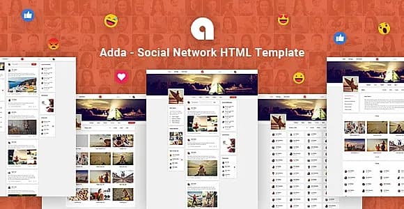 Adda - Social Club Network HTML Template