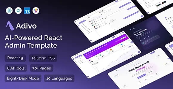 Adivo - AI-Ready React Admin Template (React 19)