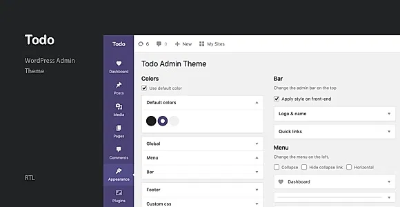 Admin Theme - Todo WordPress Plugin