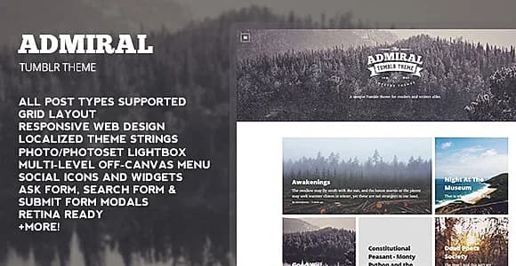 Admiral Tumblr Theme