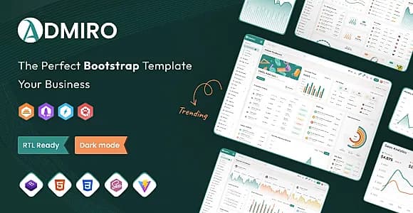 Admiro – Bootstrap Admin Dashboard HTML Template