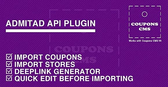 Admitad Plugin for Coupons CMS