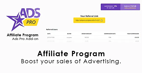 Ads Pro Add-on - WordPress Affiliate Program