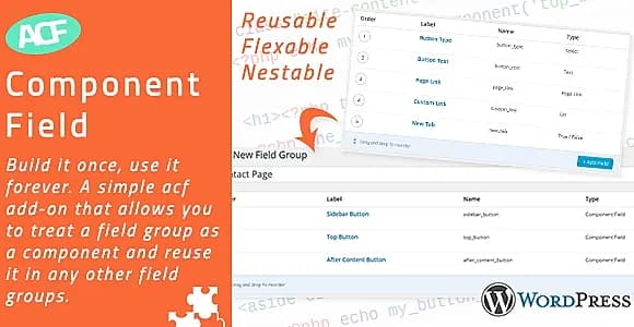 Advanced Custom Fields: Component Field WordPress Plugin