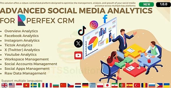 Advanced Social Media Analytics module for Perfex CRM