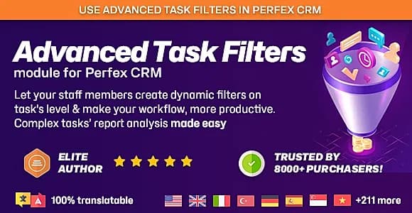 Advanced Task Filters module for Perfex CRM