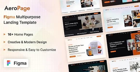 AeroPage - Multipurpose Landing Page Figma Template