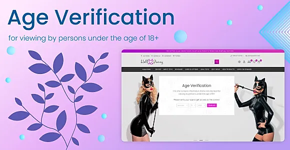 Age Verification Popup (18+ Verify) Age Gate