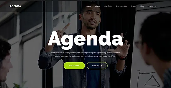 Agenda - One Page Parallax Template