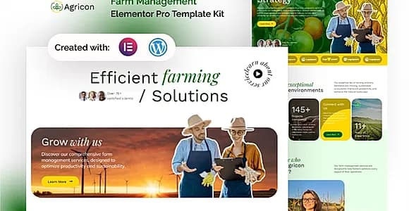 Agricon - Farm Management Elementor Pro Template Kit
