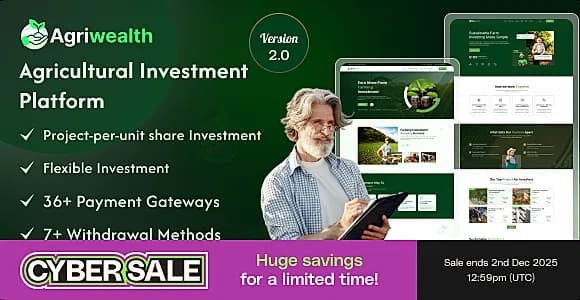 AgriWealth - Agricultural HYIP Investment  and Ecommerce Solution