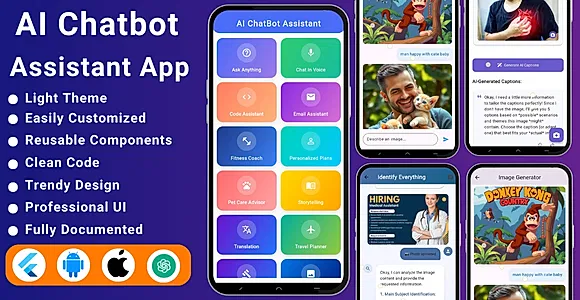 AI Chatbot Assistant Flutter App | Smart Virtual Assistant | AI-Powered Chat Support